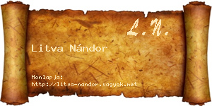 Litva Nándor névjegykártya