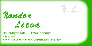 nandor litva business card